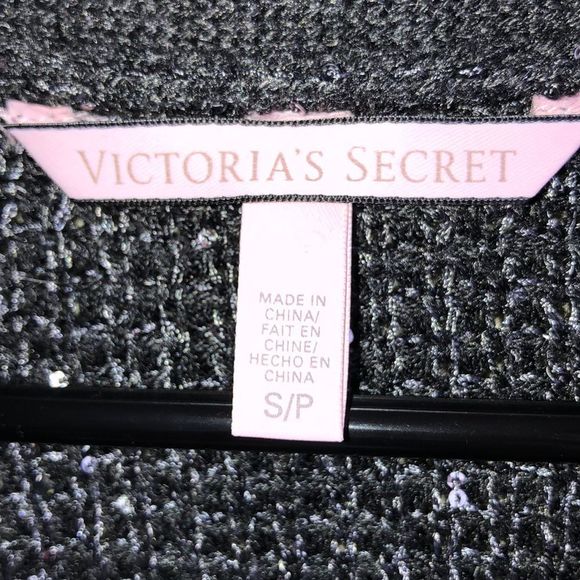 Victoria’s Secret Pavement Grey Sequined Cardigan/Robe - Picture 2 of 6